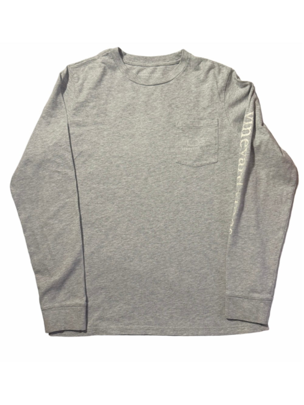 Vineyard Vines Boys Gray Long Sleeve Whale Pocket Tee L 16